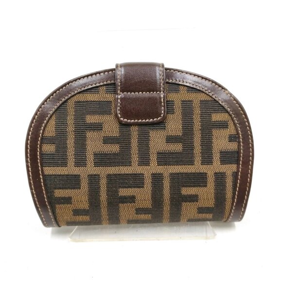 Authentic Fendi Wallet Brown Canvas mn388-113025 - Picture 2 of 10